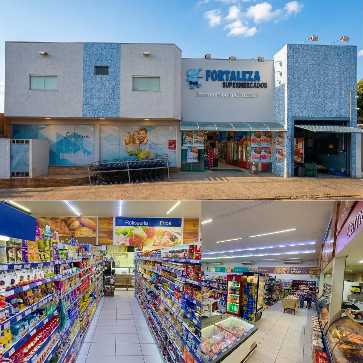 Fachada do Supermercado Fortaleza em Itajobi-SP